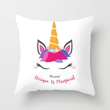 Load image into Gallery viewer, Unicorn and Flamingo Printed Pillow Case