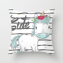 Load image into Gallery viewer, Unicorn and Flamingo Printed Pillow Case