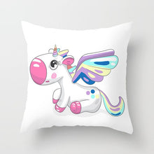 Load image into Gallery viewer, Unicorn and Flamingo Printed Pillow Case