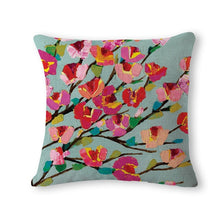 Load image into Gallery viewer, Colorful Flower Linen Pillowcase