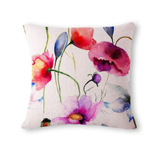 Load image into Gallery viewer, Colorful Flower Linen Pillowcase