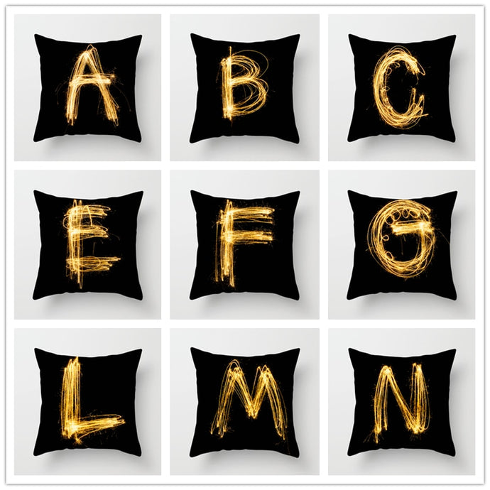 English Letters Pillowcase