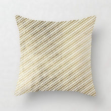 Load image into Gallery viewer, Gold Striped Pillow Case