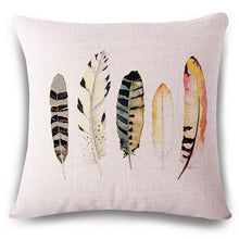 Load image into Gallery viewer, Feather Linen Pillowcase