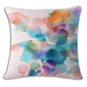 Watercolor Pattern Linen Pillowcase