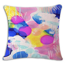 Load image into Gallery viewer, Watercolor Pattern Linen Pillowcase