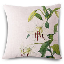 Load image into Gallery viewer, Bright-coloured Flower Linen Pillowcase