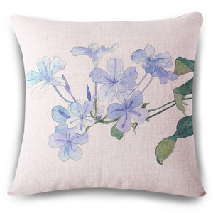 Bright-coloured Flower Linen Pillowcase