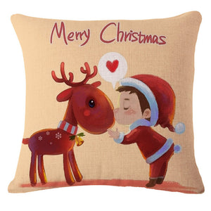 Cartoon Christmas Pillow Case
